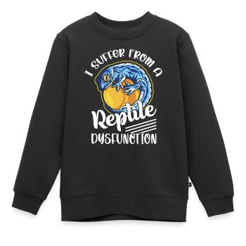 I Suffer From A Reptile Dysfunction Lizard Lover R - Kinder Premium Organic Sweatshirt - Schwarz - Vorne - AI Model Kid Female (0cm)