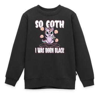 Satan Belzébuth Diable Gothique Pentagramme Mystique - Sweat Premium enfant bio - noir - Devant - AI Model Kid Female (0cm)