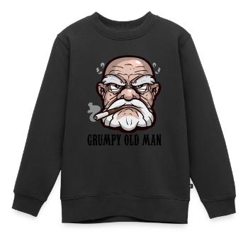 VIEIL HOMME GRINCHEUX - Sweat Premium enfant bio - noir - Devant - AI Model Kid Female (0cm)