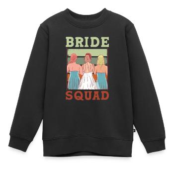 Équipe nuptiale Mariage mariage Fête de la mariée - Sweat Premium enfant bio - noir - Devant - AI Model Kid Female (0cm)