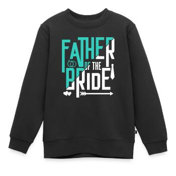 Père de la fête de la mariée Mariage Mariage - Sweat Premium enfant bio - noir - Devant - AI Model Kid Female (0cm)