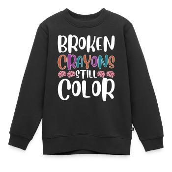 Das Bewusstsein Für Psychische Gesundheit - Kinder Premium Organic Sweatshirt - Schwarz - Vorne - AI Model Kid Female (0cm)