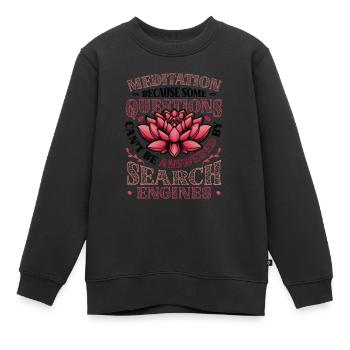 Lustige Meditation, Spirituelle Meditation - Kinder Premium Organic Sweatshirt - Schwarz - Vorne - AI Model Kid Female (0cm)