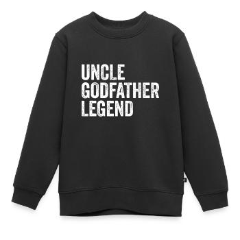 Homme Oncle Parrain Légende Drôle de cadeau pour une faveur - Sweat Premium enfant bio - noir - Devant - AI Model Kid Female (0cm)