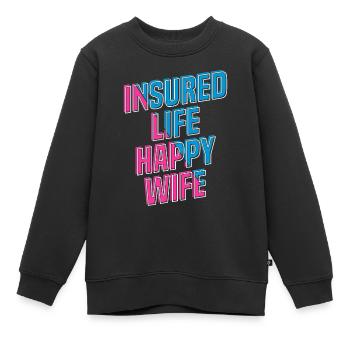 Vendeur d’assurance Agent d’assurance - Sweat Premium enfant bio - noir - Devant - AI Model Kid Female (0cm)