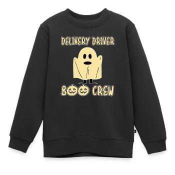 Livreur Boo Crew Effrayant Halloween Party - Sweat Premium enfant bio - noir - Devant - AI Model Kid Female (0cm)