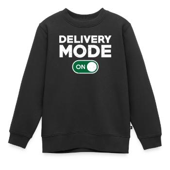 Conception amusante du chauffeur-livreur - Sweat Premium enfant bio - noir - Devant - AI Model Kid Female (0cm)