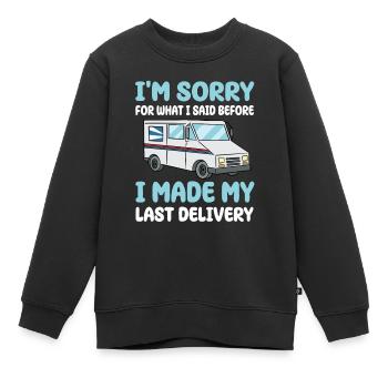 Chauffeur-livreur - Sweat Premium enfant bio - noir - Devant - AI Model Kid Female (0cm)