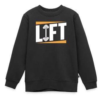 Lift Workout Gym Gewichtheber Gewichtheben - Kinder Premium Organic Sweatshirt - Schwarz - Vorne - AI Model Kid Female (0cm)
