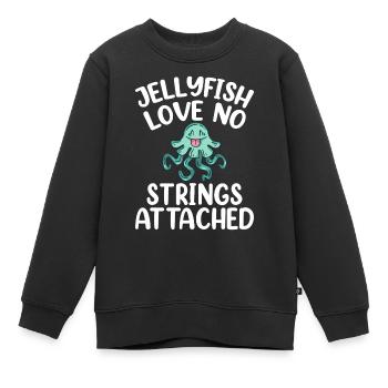 Quallen Qualle Ozean Meeresbewohner Motiv - Kinder Premium Organic Sweatshirt - Schwarz - Vorne - AI Model Kid Female (0cm)