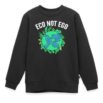 Eco Pas Ego Ecologiste - Sweat Premium enfant bio - noir - Devant - AI Model Kid Female (0cm)