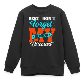 Pension de retraité drôle - Sweat Premium enfant bio - noir - Devant - AI Model Kid Female (0cm)