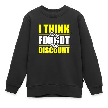 Pension de retraité N’oubliez pas ma réduction - Sweat Premium enfant bio - noir - Devant - AI Model Kid Female (0cm)