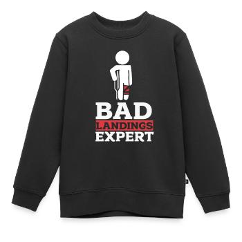 Ein Bein Witz Humor Geschenk - Kinder Premium Organic Sweatshirt - Schwarz - Vorne - AI Model Kid Female (0cm)