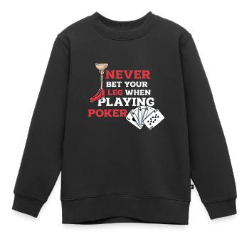 Ein Bein Witz Humor Geschenk - Kinder Premium Organic Sweatshirt - Schwarz - Vorne - AI Model Kid Female (0cm)