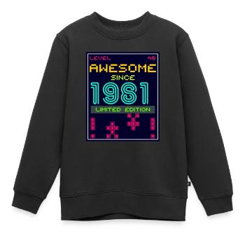 Génial depuis 1981 édition limitée - Sweat Premium enfant bio - noir - Devant - AI Model Kid Female (0cm)