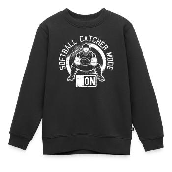 Receveur de balle molle - Sweat Premium enfant bio - noir - Devant - AI Model Kid Female (0cm)