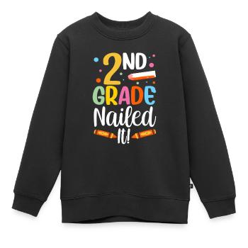 Zweite Klasse Volltreffer Zweitklässler Lehrer - Kinder Premium Organic Sweatshirt - Schwarz - Vorne - AI Model Kid Female (0cm)