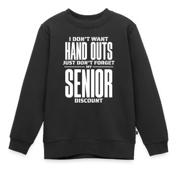 Pension de retraité drôle - Sweat Premium enfant bio - noir - Devant - AI Model Kid Female (0cm)