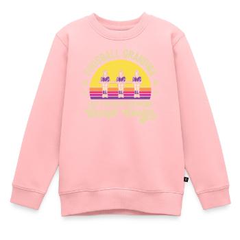 Foosball Grandmother Retro Table Soccer Vintage Wo - Kinder Premium Organic Sweatshirt - Rosa - Vorne - AI Model Kid Female (0cm)