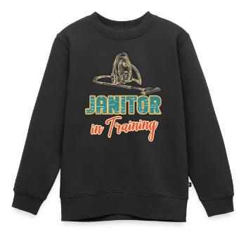 Putzfrau Spruch Reinigungskraft Putzfee - Kinder Premium Organic Sweatshirt - Schwarz - Vorne - AI Model Kid Female (0cm)