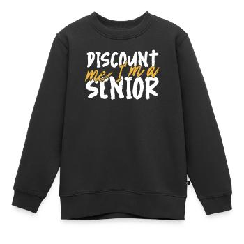 Pension de pensionné senior - Sweat Premium enfant bio - noir - Devant - AI Model Kid Female (0cm)