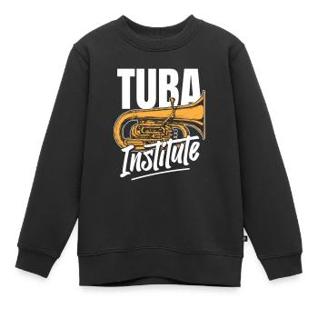Procession de fanfare Institut de tuba - Sweat Premium enfant bio - noir - Devant - AI Model Kid Female (0cm)
