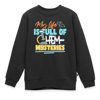 Mein Leben ist voller chemischer Mysterien - Kinder Premium Organic Sweatshirt - Schwarz - Vorne - AI Model Kid Female (0cm)