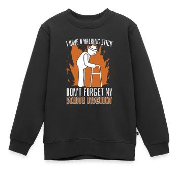 Pension de retraité drôle - Sweat Premium enfant bio - noir - Devant - AI Model Kid Female (0cm)