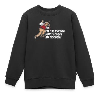Pension de retraité drôle N’oubliez pas ma réduction - Sweat Premium enfant bio - noir - Devant - AI Model Kid Female (0cm)