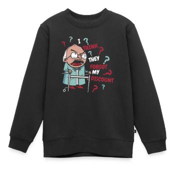 Pension de retraité drôle N’oubliez pas ma réduction - Sweat Premium enfant bio - noir - Devant - AI Model Kid Female (0cm)