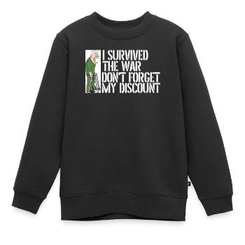 Pension de retraité drôle N’oubliez pas ma réduction - Sweat Premium enfant bio - noir - Devant - AI Model Kid Female (0cm)