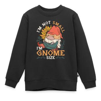Nain de jardin nains de jardin Je ne suis pas petit - Sweat Premium enfant bio - noir - Devant - AI Model Kid Female (0cm)