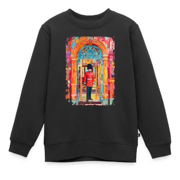 Londres - Sweat Premium enfant bio - noir - Devant - AI Model Kid Female (0cm)
