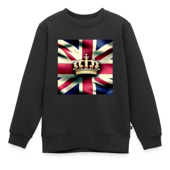 KRÖNUNGS-TSHIRT - Kinder Premium Organic Sweatshirt - Schwarz - Vorne - AI Model Kid Female (0cm)