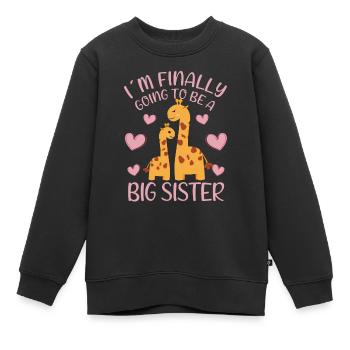 Im Finally Going To Be A Big Sister - Kinder Premium Organic Sweatshirt - Schwarz - Vorne - AI Model Kid Female (0cm)