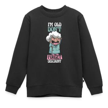 Pension de retraité N’oubliez pas ma réduction - Sweat Premium enfant bio - noir - Devant - AI Model Kid Female (0cm)