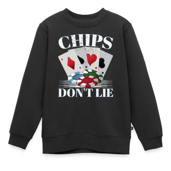 Les jetons ne mentent pas - Sweat Premium enfant bio - noir - Devant - AI Model Kid Female (0cm)