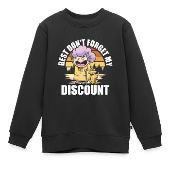 Pension de retraité N’oubliez pas ma réduction - Sweat Premium enfant bio - noir - Devant - AI Model Kid Female (0cm)