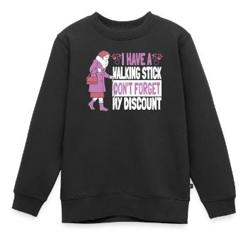 Pension de retraité drôle N’oubliez pas ma réduction - Sweat Premium enfant bio - noir - Devant - AI Model Kid Female (0cm)