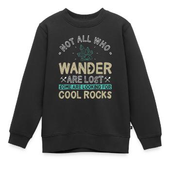 Manche sind auf der Suche nach coolen Felsen - Geologe Geodeb - Kinder Premium Organic Sweatshirt - Schwarz - Vorne - AI Model Kid Female (0cm)