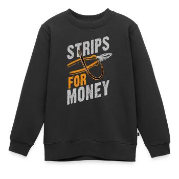 Powerline Electricité Fête des Pères Électriciens Gif - Sweat Premium enfant bio - noir - Devant - AI Model Kid Female (0cm)