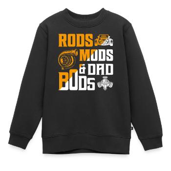 Rods Mods & Dad Bods Classic Retro Car - Kinder Premium Organic Sweatshirt - Schwarz - Vorne - AI Model Kid Female (0cm)