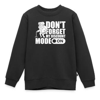 Pension de retraité drôle N’oubliez pas ma réduction - Sweat Premium enfant bio - noir - Devant - AI Model Kid Female (0cm)