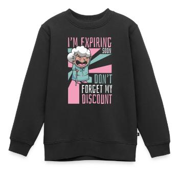 Pension de retraité N’oubliez pas ma réduction - Sweat Premium enfant bio - noir - Devant - AI Model Kid Female (0cm)