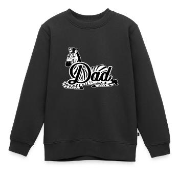 Zèbre - Sweat Premium enfant bio - noir - Devant - AI Model Kid Female (0cm)