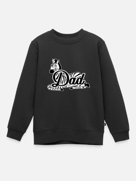 Zebra - Kinder Premium sweater biologisch - zwart