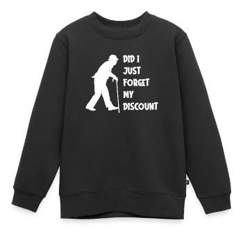 Pension de retraité drôle N’oubliez pas ma réduction - Sweat Premium enfant bio - noir - Devant - AI Model Kid Female (0cm)