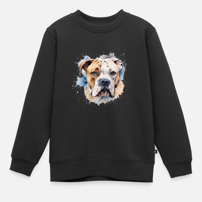 Bouledogue américain - Sweat Premium enfant bio - noir
