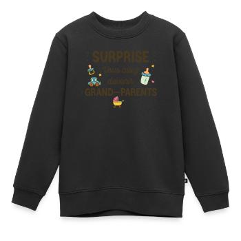 Grande Nouvelle : Bientôt Grands-parents ! - Sweat Premium enfant bio - noir - Devant - AI Model Kid Female (0cm)